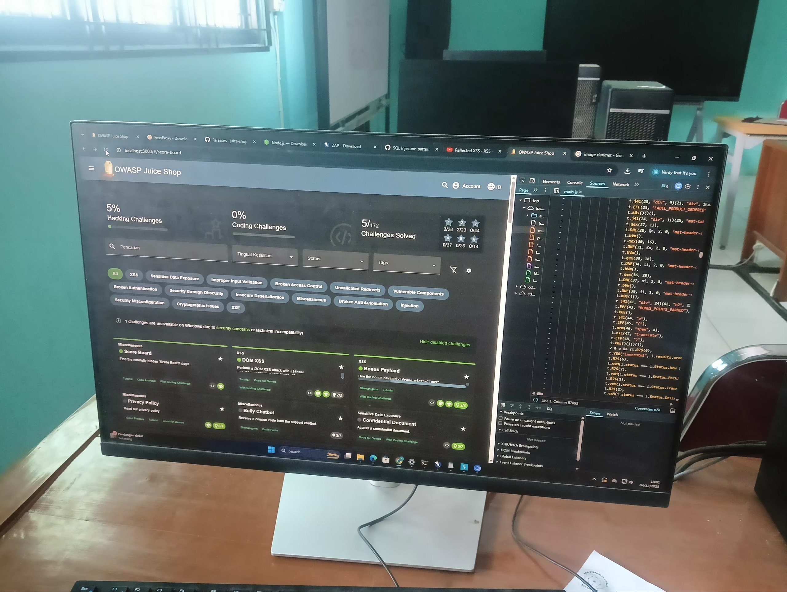 Instalasi dan Pengujian OWASP Juice Shop lokal dengan Node.js
